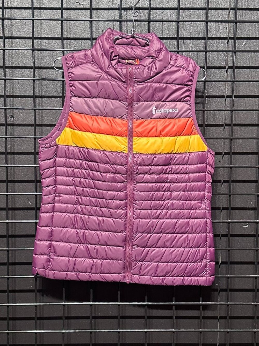 Cotopaxi Fuego Vest — Purple with Yellow, Red & Purple Stripes